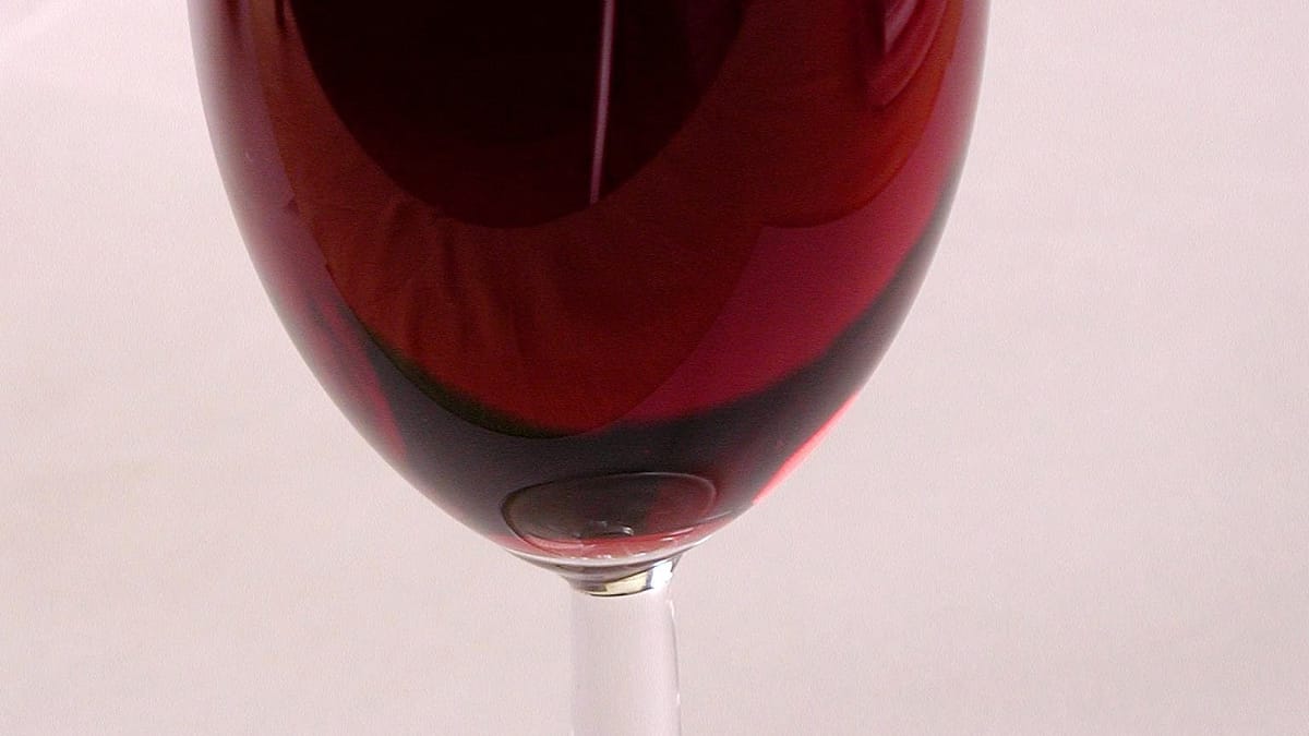 A standard restaurant pour — typical of the wine-by-the-glass tier on a mainstream cruise ship.